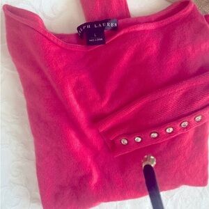 Ralph Lauren pink cashmere sweater large